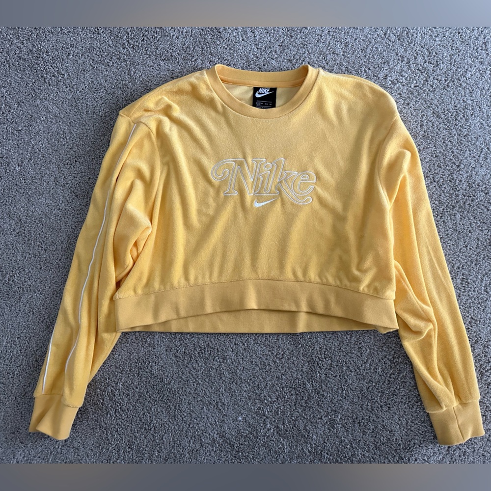 Nike terry cloth cropped crew neck